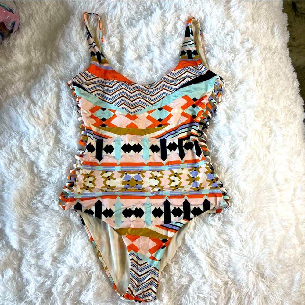 OnePiece colorful print bathing suit!